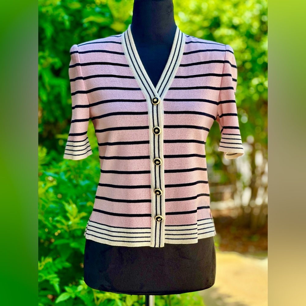 ST. JOHN COLLECTION SHORT SLEEVE CARDIGAN Size 2